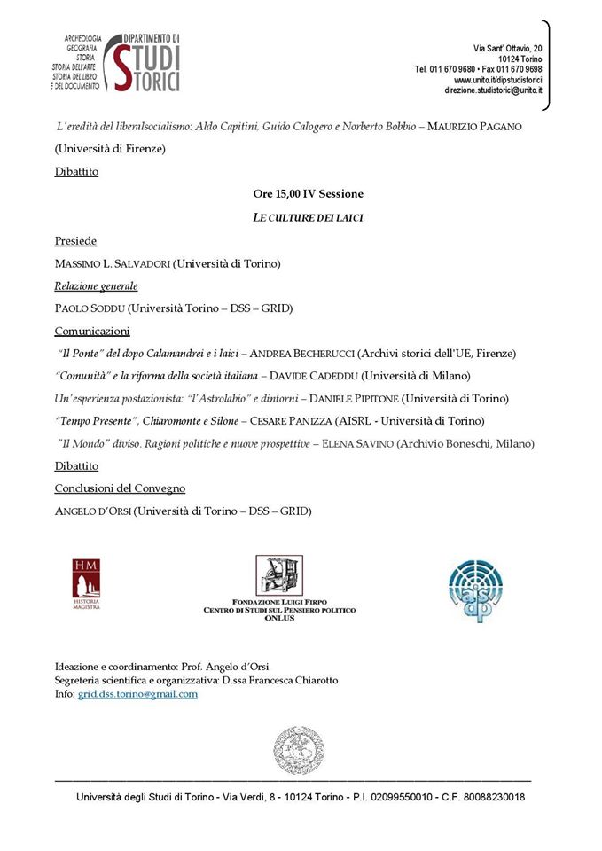 Torino, Associazione Historia Magistra, 27-28 maggio 2015